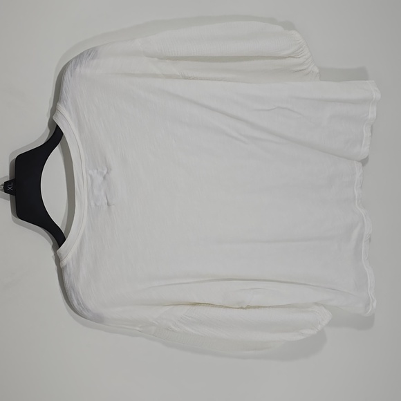 {Anthropologie} Velvet Graham Spencer Women's White Cotton Gauze Balloon Sleeve - Picture 7 of 11